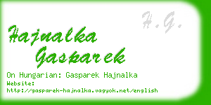 hajnalka gasparek business card